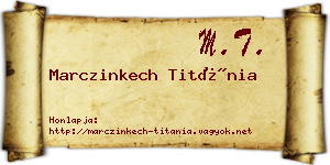 Marczinkech Titánia névjegykártya